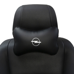 Подушка под шею черная с вышивкой 